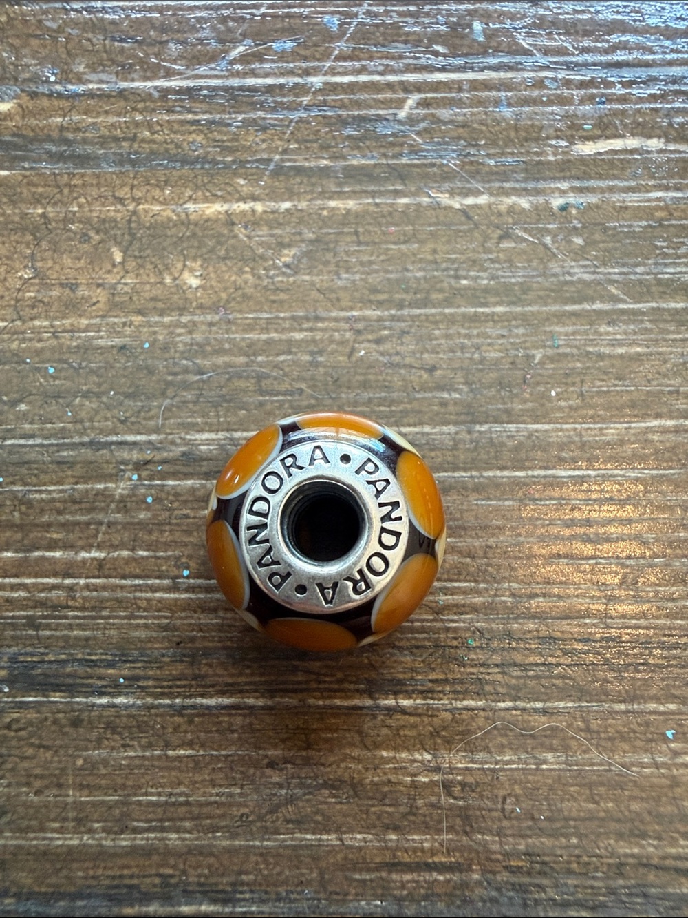 Pandora Silver and Amber Enamel Charm